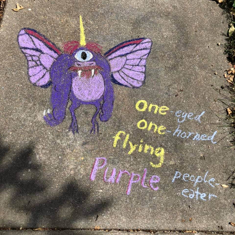 Sidewalk chalk art
